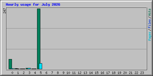 Hourly usage for July 2026